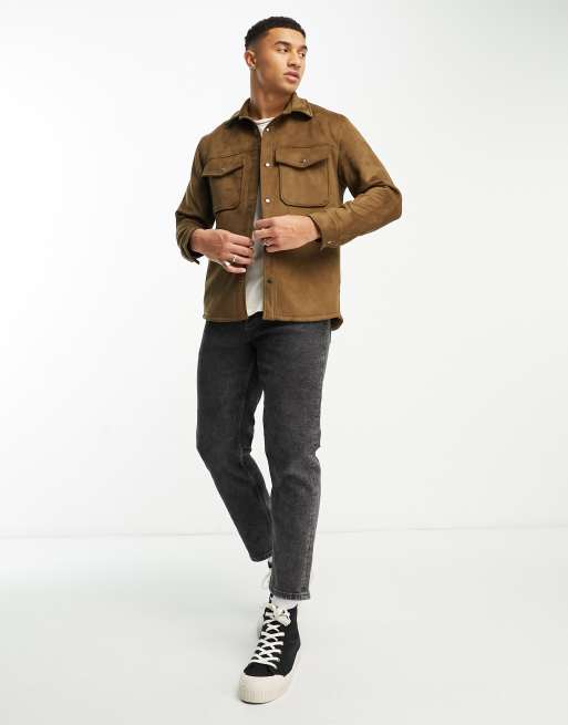 Tan shirt outlet jacket