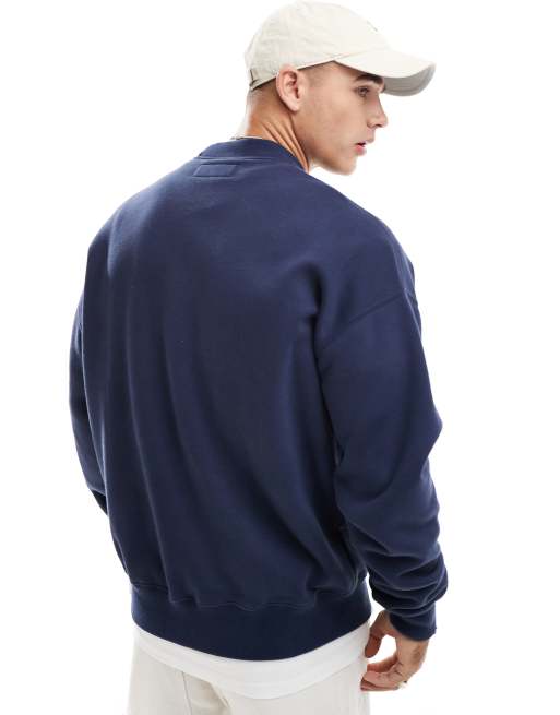 Abercrombie Fitch Felpa blu navy con logo con automobile ASOS