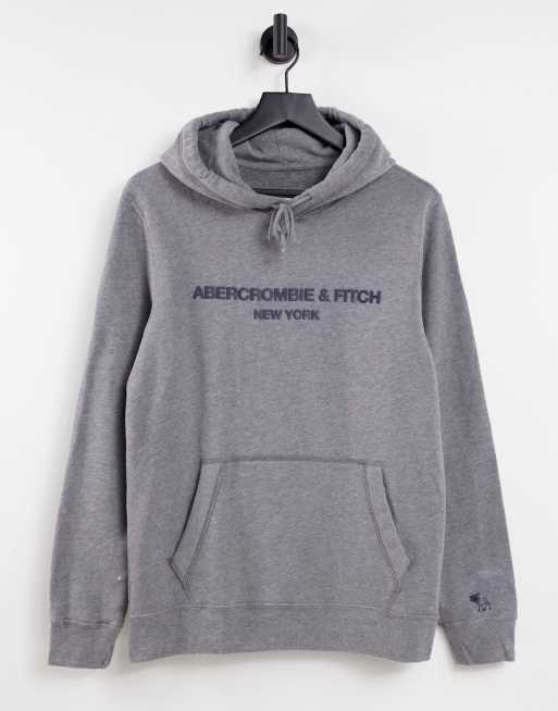 Abercrombie Fitch Felpa con cappuccio grigia ASOS