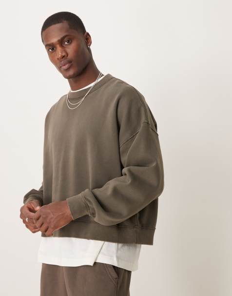 Abercrombie & Fitch - Felpa girocollo corta marrone - view 1