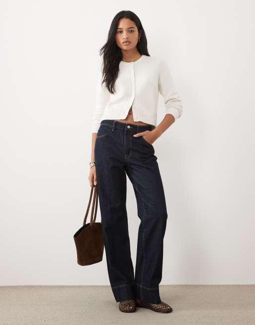 Abercrombie & Fitch fijngebreid microvest in crème, 2 van 4