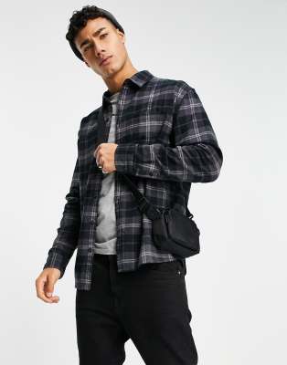 Abercrombie Fitch Flannel Check Relaxed Fit Shirt In Cream-brown - Main Image