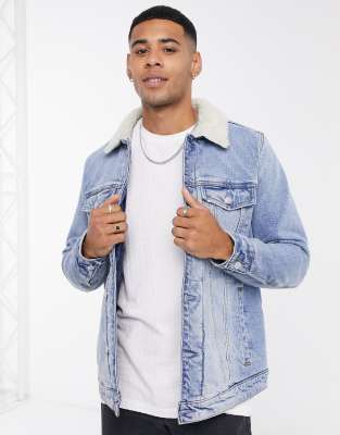 abercrombie sherpa lined denim jacket