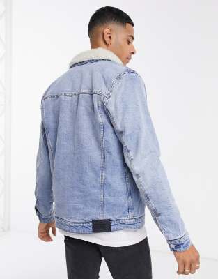 abercrombie sherpa denim jacket