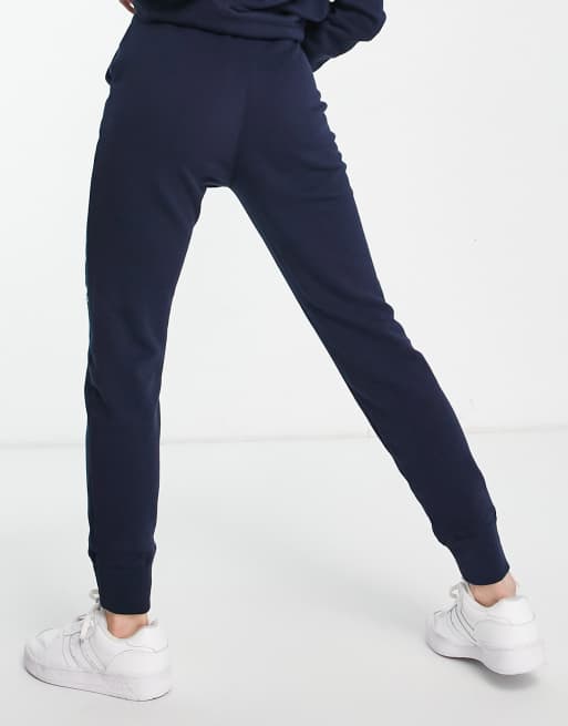 Abercrombie & Fitch fleece jogger with side logo in navy, 2 of 4