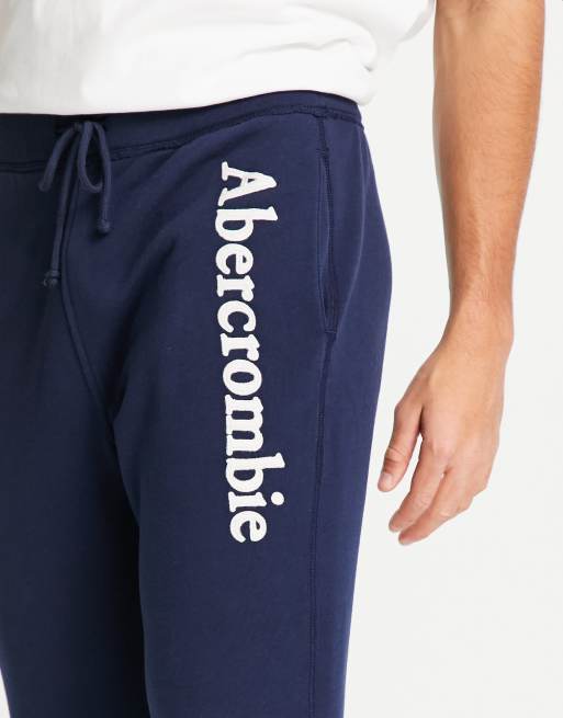 Abercrombie Fitch fleece sweatpants in navy