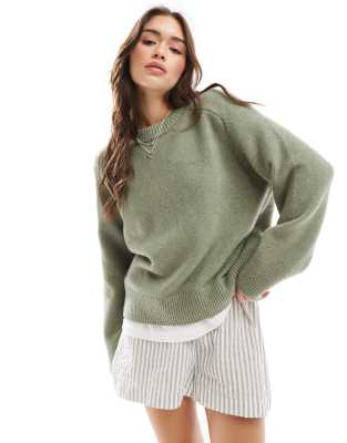 Abercrombie & Fitch Abercrombie & Fitch fluffy jumper in green
