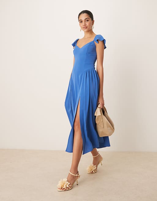 abercrombie dresses Women's A&F Bra-Free Giselle Drop-Waist Maxi Dress in bra with removable pads to go bra Abercrombie & Fitch Linen Blend