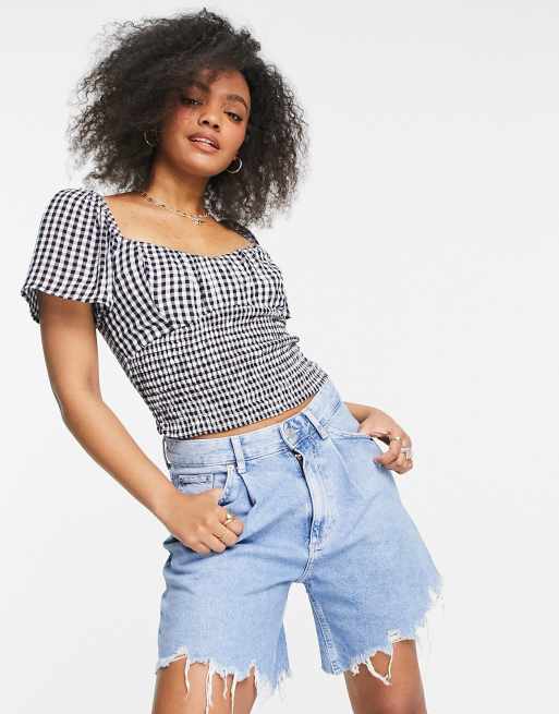 Cute gingham hot sale tops