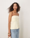 [Abercrombie & Fitch] Abercrombie & Fitch foldover longline tube top in yellow M YELLOW