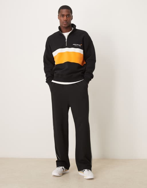Abercrombie & Fitch Formula 1 Mclaren 1/4 zip collared sweatshirt in black, 2 of 4