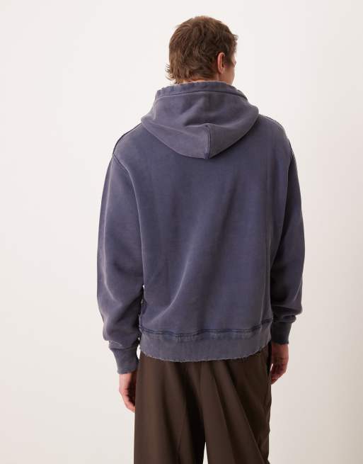 Abercrombie & Fitch front graphic hoodie in navy, 3 of 5