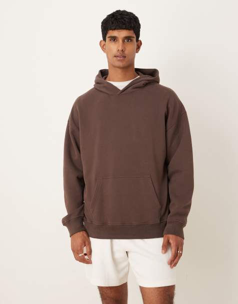 Abercrombie & Fitch front pocket hoodie in brown - view 1