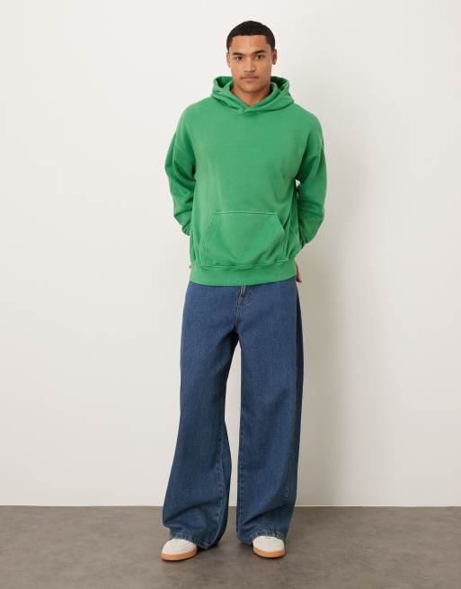 Abercrombie & Fitch front pocket hoodie in green, 2 of 5