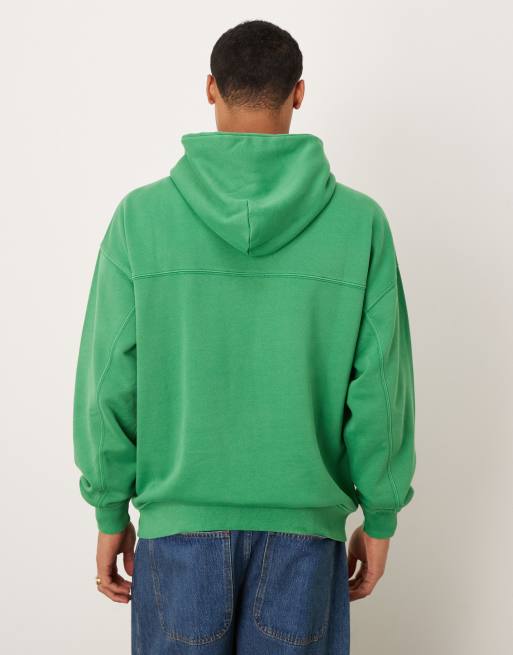 Abercrombie & Fitch front pocket hoodie in green, 3 of 5