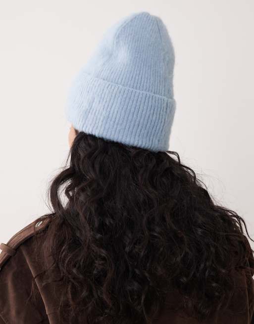 Abercrombie & Fitch fuzzy beanie in light blue, 3 of 3