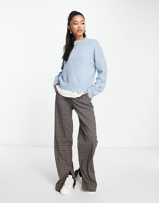 Abercrombie & Fitch - Gebreide trui met ronde hals in blauw