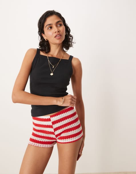 Abercrombie & Fitch - Geribbelde tanktop met hoge hals in zwart - view 1