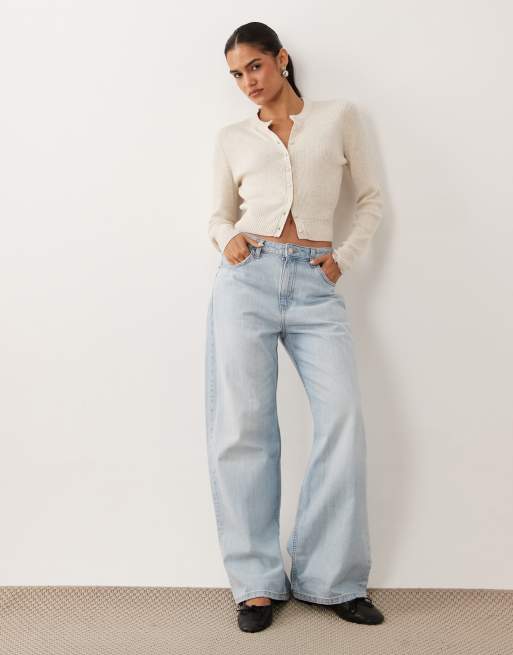 Abercrombie & Fitch gestrickte Micro-Cardigan in Cremeweiß, 2 von 4
