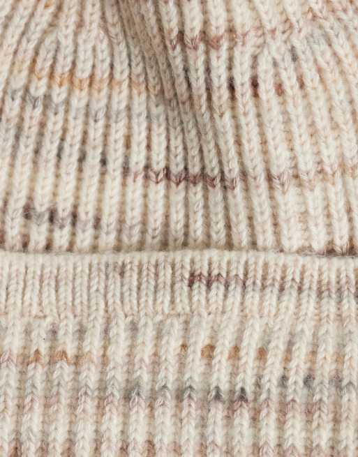 Abercrombie & Fitch gestrickte Ripp-Beanie in graumeliert, 2 von 3