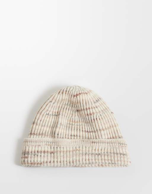 Abercrombie & Fitch gestrickte Ripp-Beanie in graumeliert, 3 von 3