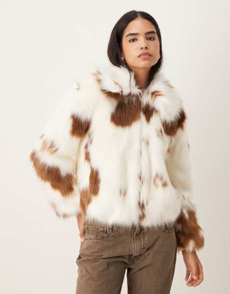 Abercrombie & Fitch - Giacca corta in pelliccia sintetica con stampa pezzata - view 1