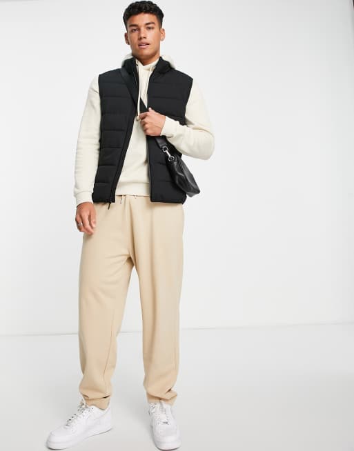 Abercrombie & Fitch - Gilet imbottito leggero ripiegabile nero
