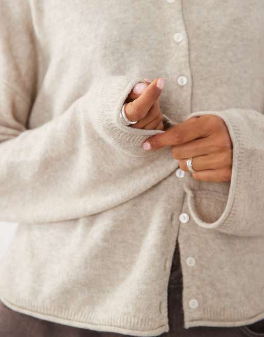 Abercrombie & Fitch gilet léger en maille crème, 3 de 4