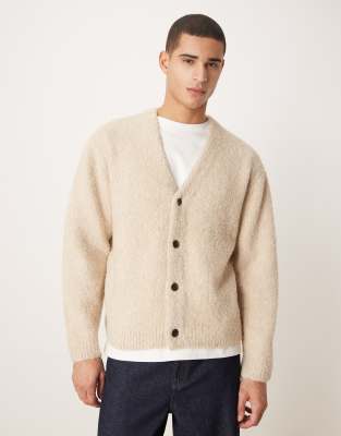 Abercrombie & Fitch - Gilet vintage en maille bouclée - Beige-Neutre