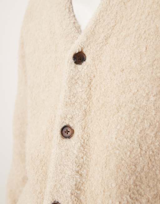 Abercrombie & Fitch - Gilet vintage en maille bouclée - Beige, 5 de 5