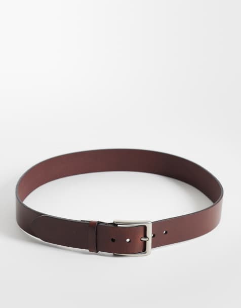 Abercrombie & Fitch gold hardware belt in brown - view 1