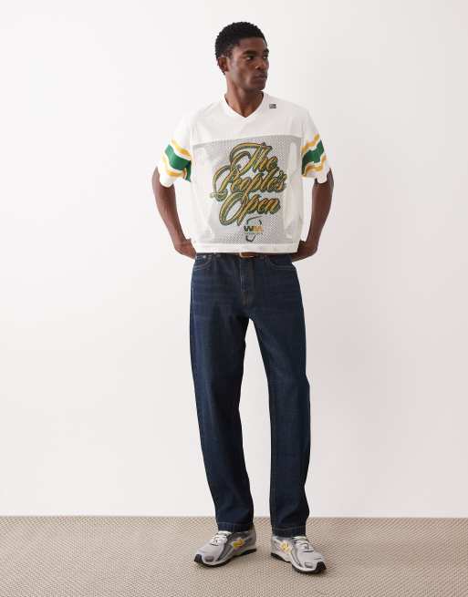 【美品】Abercrombie & Fitch GOLF ゴルフ ゴルフウェア Abercrombie & Fitch golf graphic v-neck jersey T-shirt in white | ASOS