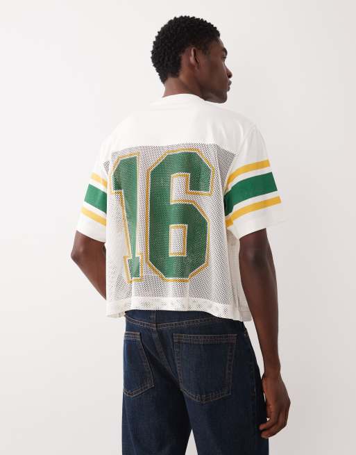 Abercrombie & Fitch golf graphic v-neck jersey T-shirt in white | ASOS