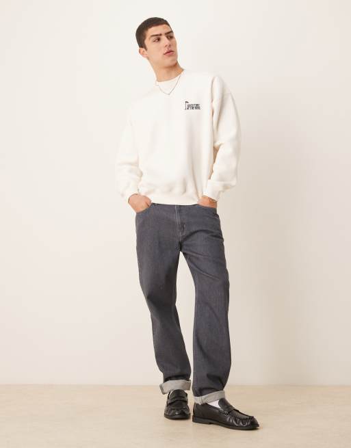 Abercrombie & Fitch golf motif back sweat top in white | ASOS