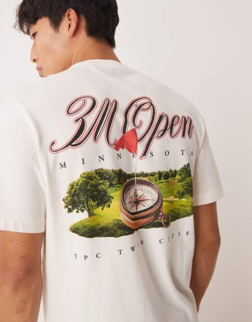 Abercrombie & Fitch golf motif back t-shirt in white, 4 of 4