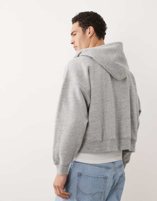 Abercrombie & Fitch – Grå huvtröja med dragkedja, 5 av 5