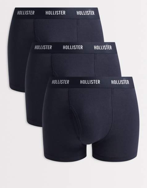 Abercrombie & Fitch – Grå och svarta boxershorts med svart midjeband, 3-pack - view 1