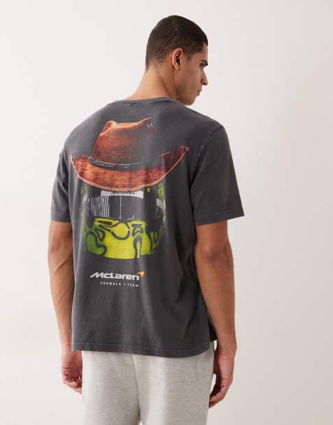 Abercrombie & Fitch – Grå t-shirt med F1-tryck baktill - view 1