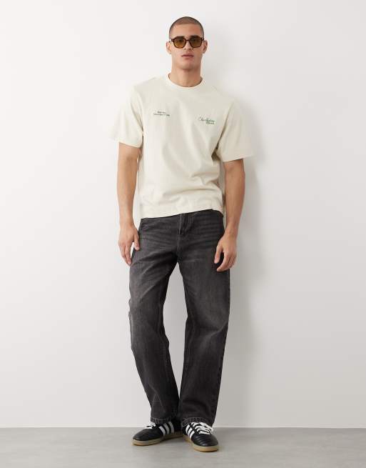 Abercrombie & Fitch – Gräddvit t-shirt med tryck, 2 av 5