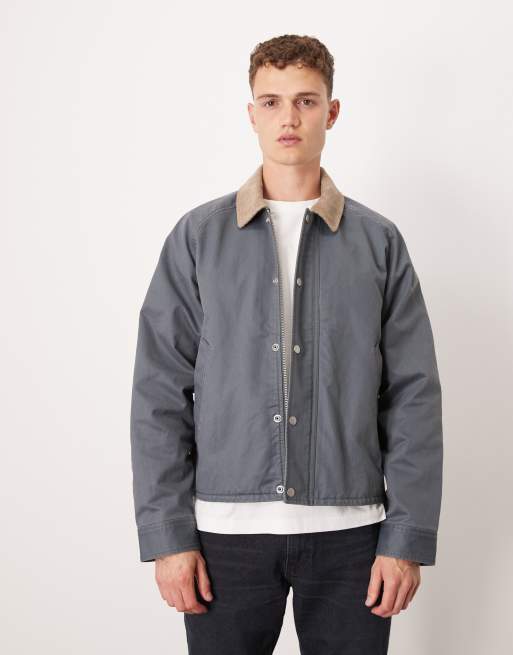 Abercrombie & Fitch – Granatowa lekka kurtka o krótkim fasonie