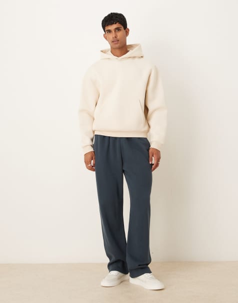 Abercrombie & Fitch – Granatowe joggersy baggy bez ściągaczy - view 1