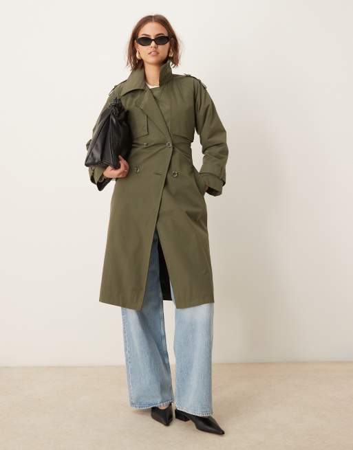 Abercrombie & Fitch – Grön trenchcoat, 3 av 4