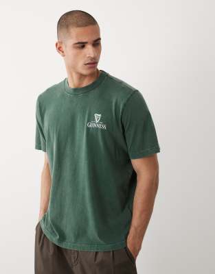 Abercrombie -amp Fitch Guinness front graphic t-shirt in green green 8690₽