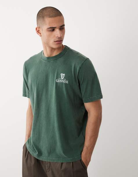Abercrombie & Fitch Guinness front graphic t-shirt in green
