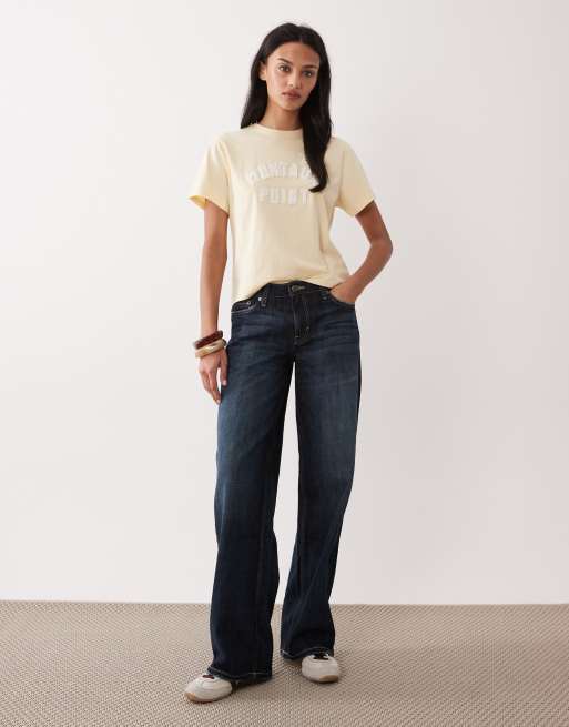 Abercrombie & Fitch – Gul t-shirt med logga, 2 av 4