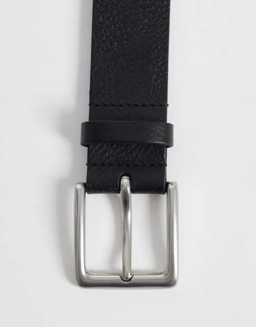 Abercrombie & Fitch – Gürtel in Schwarz mit silberfarbener Schnalle, 2 von 3