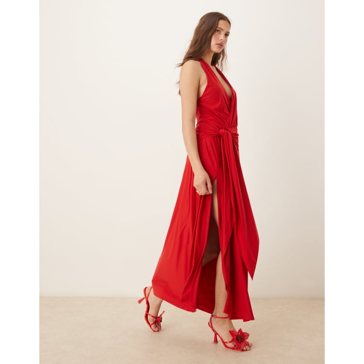 Bombaytesthouse Choker V Neck T Shirt Dress Womens Dresses