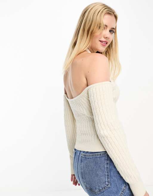 Abercrombie off the shoulder sweater hotsell