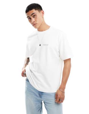 Abercrombie & Fitch hand sketched destination back print classic fit t-shirt in white