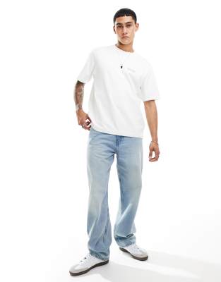 Abercrombie & Fitch hand sketched destination back print classic fit t-shirt in white